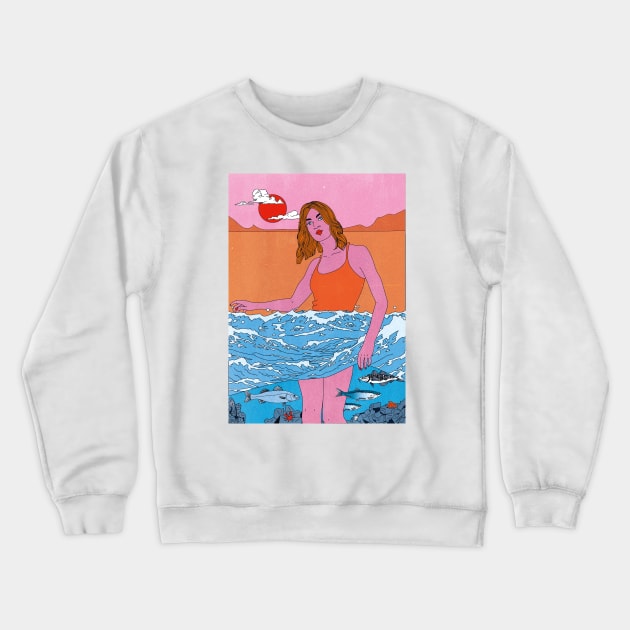 Sea Skirt Crewneck Sweatshirt by cosmoillustrator